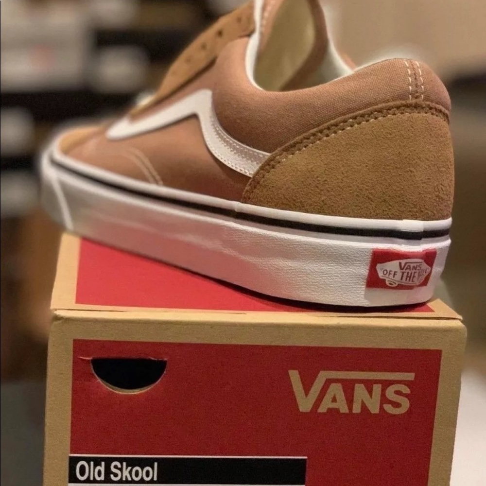Vans Men’s Old Skool Skate Shoes Tiger’s Eye - Picture 2 of 8